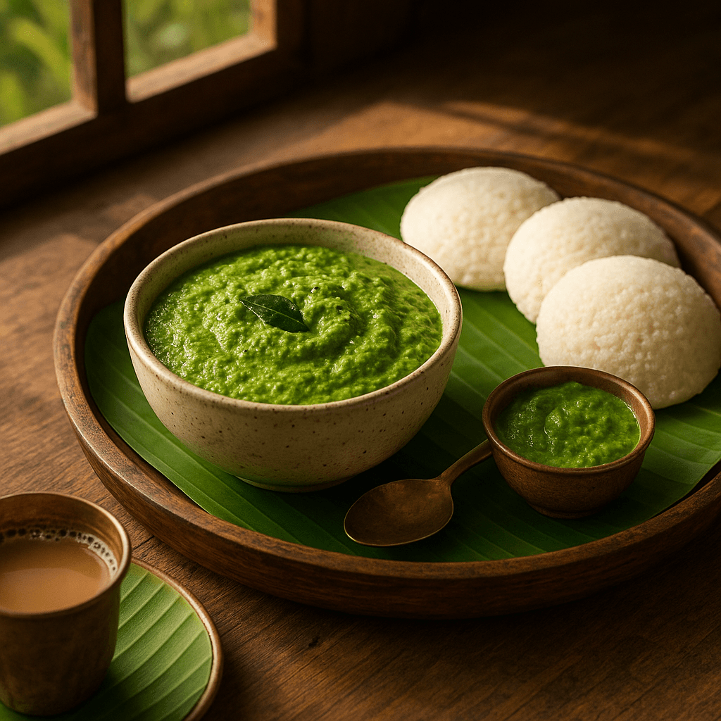 Fresh Coriander Coconut Chutney