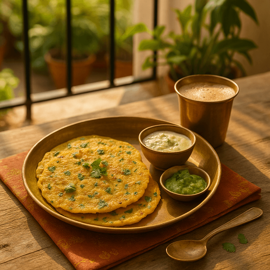 Savory Moong Dal Pancakes