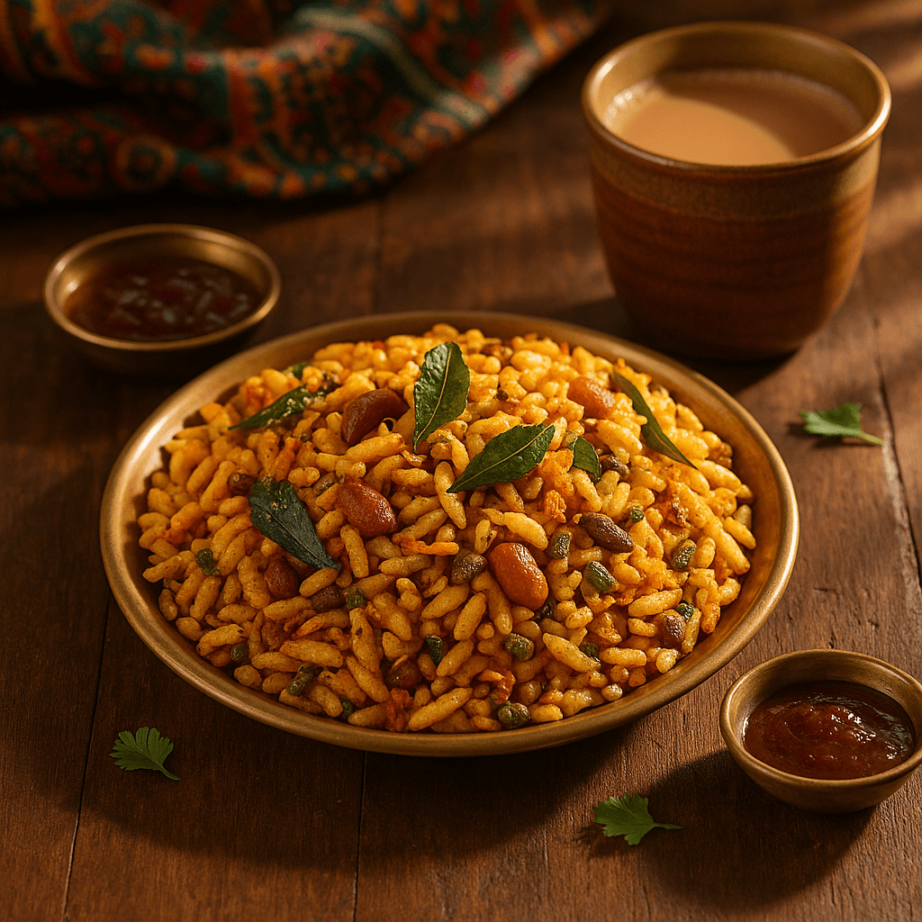 Spicy Puffed Rice Snack Mix